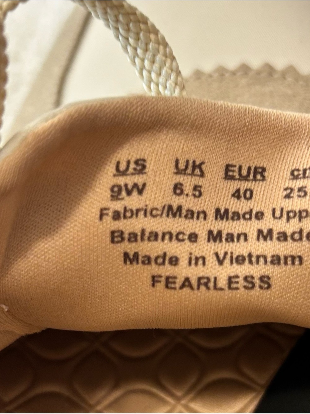 LifeStride Fearless BZees FreeFoam Sneakers Beige Black 9W New Unworn - Picture 2 of 9